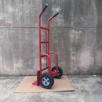Chariot à plateforme en fer robuste à double poignée, 2 roues, revêtement en poudre, portable, durable, capable de transporter des outils