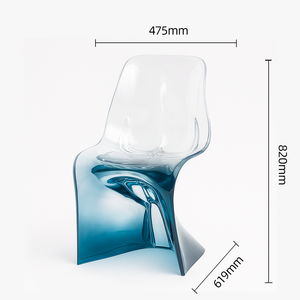 JingYue kerajinan tangan Resin furnitur mewah transparan kustom kursi makan untuk ruang keluarga, hotel, klub - Product Image 5