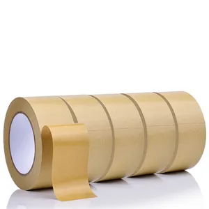 Неклейкая коричневая активированная водяная усиленная крафт-бумажная лента для запечатывания упаковочной коробки