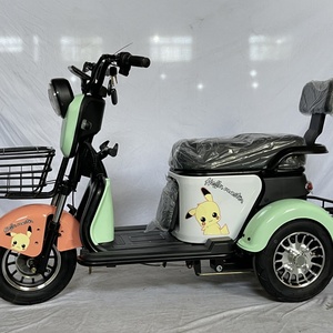 Triciclo Eléctrico Familiar de Pasajeros de Largo Alcance, Scooter Eléctrico de 3 Ruedas con Asiento para Bebé - Product Image 5