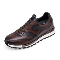 Chaussures en cuir mode simple hauteur augmentant 7cm chaussures usine vente en gros direct affaires Casual style Casual hommes
