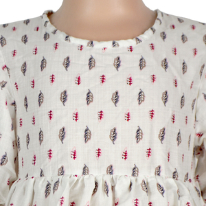 Vêtements pour bébé fille à manches courtes avec personnalisation d'impression numérique, robe d'été florale à épaules dénudées - Product Image 3