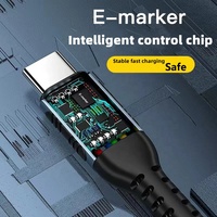 Cable de Datos USB-C Tipo C de Carga Rápida de 100W, 1M, con Conductor de Cobre Puro para Tablet, Teléfono Móvil, Macbook y Computadora