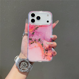 IMD mạ điện hạt đá cẩm thạch TPU PC trường hợp điện thoại di động cho Iphone 17 Pro Max 17 không khí 16 15 cứng PC trường hợp - Product Image 5