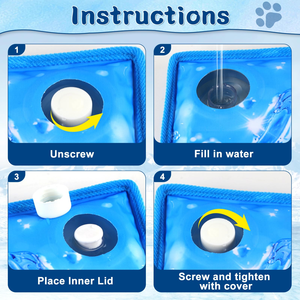 Dog & Cat Cooling Mat Double Sided Durable Water Resistant Comfortable PVC Portable for All Pets - Product Image 5