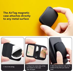 Funda Protectora Magnética <span class=keywords><strong>para</strong></span> Apple <span class=keywords><strong>AirTag</strong></span>, Funda Protectora de Silicona Suave <span class=keywords><strong>para</strong></span> Localizador <span class=keywords><strong>AirTag</strong></span> con Imán Integrado - Product Image 3
