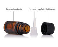 Flacons compte-gouttes en verre réutilisables 5 ml, vides, pour aromathérapie, sérum et huiles essentielles, avec pipette – Vente en gros économique