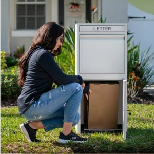 Customized All <strong>White</strong> Anti-Theft Steel Locker Large Free Standing Outdoor Postbox Mailbox <strong>Letterbox</strong> All <strong>White</strong> - Product Image 4
