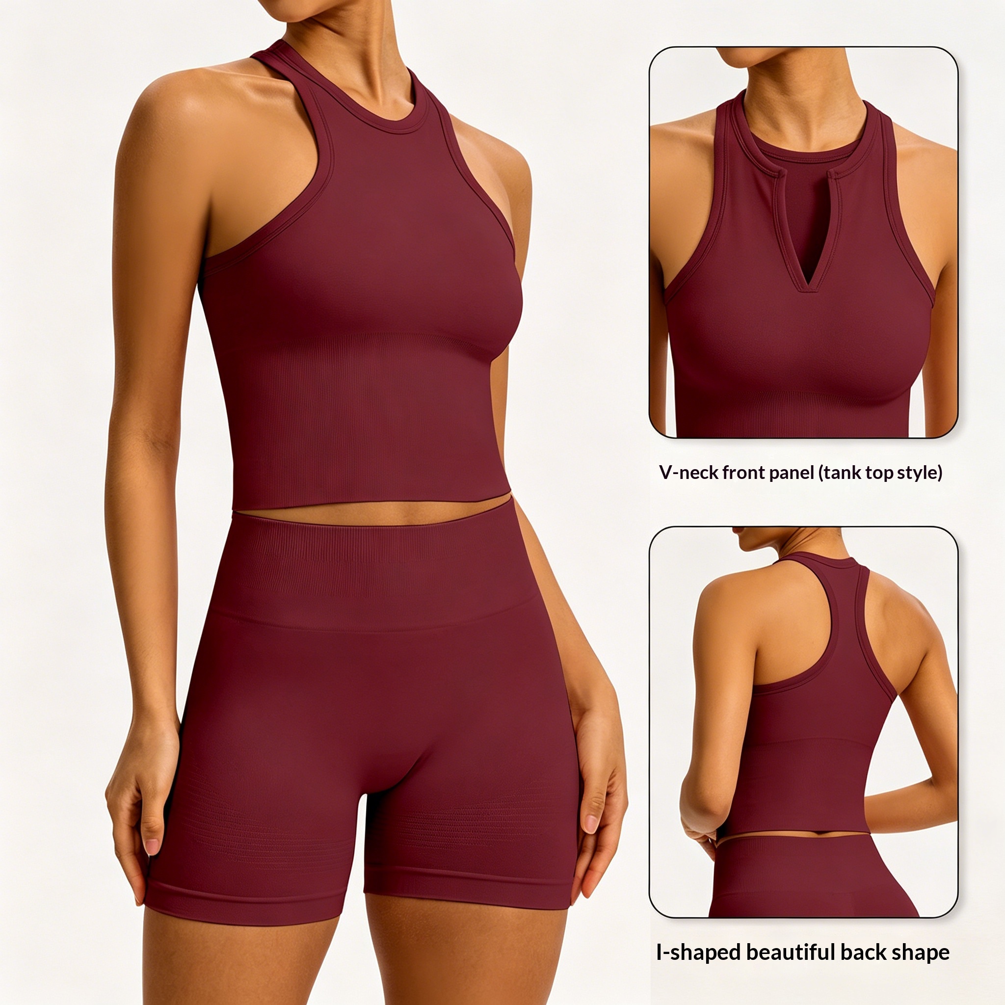 Buttery Soft Seamless Athletic Vest Women I-Back Yoga Top Breathable Fitness Sleeveless Shirt Longline Workout Wear