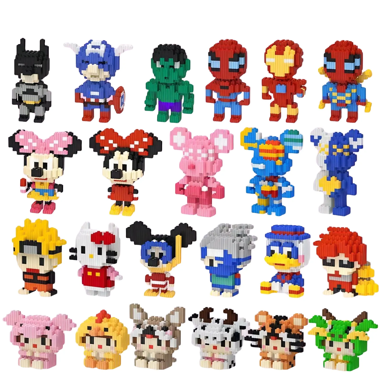Factory Price Diy Mini Cartoon Character Building Block Sets For Kids Gifts Brick Educational Jigsaw Figure Puzzle Toys