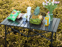 Table pliante portable en aluminium style Egg Roll pour le camping en plein air, la randonnée et les pique-niques