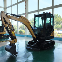 Mini-excavatrice sur chenilles CT08K de 0,85 tonne, excavatrice hydraulique avec chenilles en caoutchouc, excavatrice compacte pour l'aménagement paysager et l'agriculture