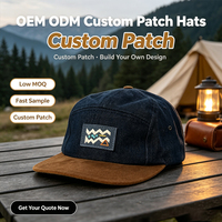 Casquette personnalisée avec logo brodé ou étiquette brodée, casquette snapback à 5 panneaux, casquette de sport pour la course, casquette de camping avec visière en suède