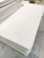 Panneau mural 3D ondulé flexible en MDF blanc, panneau mural concave, panneau peignable, revêtement mural pour décoration intérieure