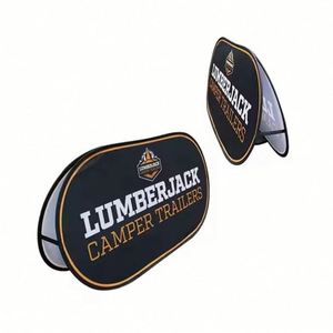 Portable A-<b>Frame</b> Banner Stand Fabric Pop-Up Banner Sign for Sport Advertising Folding Stretch Collapsible - Product Image 2