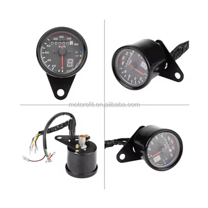 RTS Universal Motocicleta Duplo Odômetro Velocímetro Medidores Engrenagem <span class=keywords><strong>Display</strong></span> <span class=keywords><strong>Digital</strong></span> com medidor Indicador LED - Product Image 5