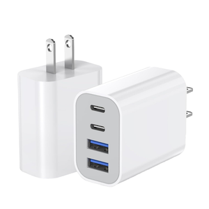 ที่ชาร์จเร็ว USB 6 พอร์ต 40W ช่อง USB-C แบบคู่ PD และช่อง USB-A แบบ QC พร้อมระบบป้องกัน OTP สำหรับ 17/16/15/14/13/12 และ <span class=keywords><strong>iPad</strong></span> Pro/Air/Mini - Product Image 1