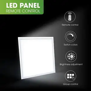 Wifi Tuya Dmx SMD Smart led panel light 40x40 o pannello led di dimensioni personalizzate, pannello led RGB con telecomando