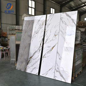 Panneau Mural en Plastique Sans Bords à Impression Numérique Effet Marbre Feuille Alternative au Marbre UV Panneaux PVC pour Hôtel - Product Image 1