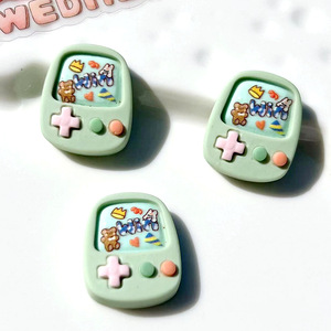 100 unids/bolsa amarillo rosa púrpura verde marrón máquina de juego dijes de resina para Slime funda móvil llavero DIY decoración artesanal - Product Image 4