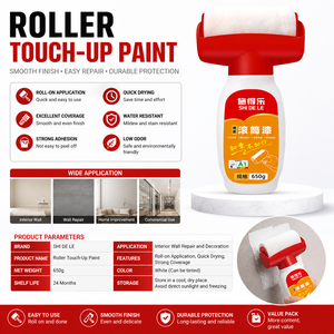 Pintura de Retoque SHI DE LE con Rodillo, 650g, Pintura de Reparación de Paredes de Secado Rápido con Rodillo Integrado para un Acabado Liso - Product Image 1