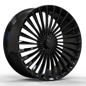Rueda de Aleación de Aluminio Forjado de <span class=keywords><strong>una</strong></span> Pieza Borui Nueva 5x112 ET43.5 con Tapas Centrales LED RGB, 750 kg, con Accesorios para Automóvil, Acabado Pulido de Alta Calidad - Product Image 4