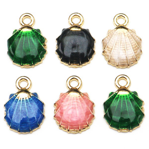 WEGOODZF Charmes mignons en alliage de zinc émaillé, forme de coquillage, d'étoile de mer et de perle d'océan, pour la fabrication d'accessoires, de chaussures et de colliers - Product Image 4