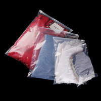 Großhandel Logo Recycelbare Transparente Selbstklebende Plastiktüten Verpackung T-Shirt Jeans Hosen Kleidung Verpackungsbeutel für Hosen