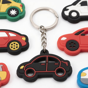 Nouveauté prix d'usine logo personnalisé <span class=keywords><strong>moto</strong></span> voiture porte-clés en caoutchouc plastique <span class=keywords><strong>3d</strong></span> souple dessin animé pvc porte-clés - Product Image 2