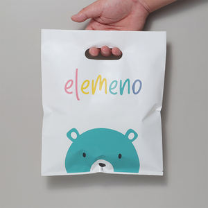 Oten — transporteur Opaque personnalisé, robuste, emballage de détail, poignée découpée en plastique blanc avec Logo - Product Image 4