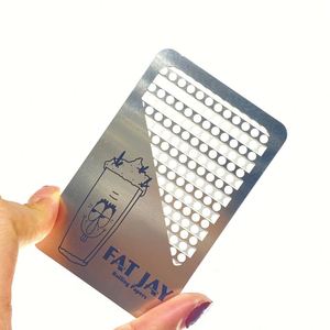 Cartes de visite professionnelles en acier inoxydable sablé et gravées au laser - Product Image 6