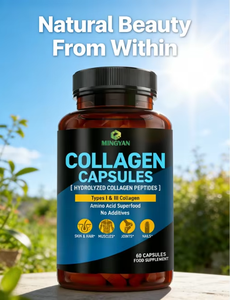 Complément alimentaire en capsules de collagène complexe OEM/ODM, acide hyaluronique et vitamine C, soutien de la peau, des cheveux, des ongles, des articulations, santé osseuse - Product Image 4