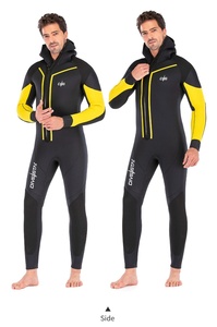 Traje de Neopreno Semiseco para Hombre DIVESTAR con Logo Personalizado, Neopreno de 7 MM, de Alta Calidad, Cálido, Impermeable y Transpirable con Capucha Completa para Buceo - Product Image 3