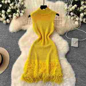 Vestido Midi Casual de Verano Y2K, Ajustado, Tejido Delgado, Transpirable, Sostenible, Lavable, Antiarrugas, Sin Mangas, con Encaje, para Fiesta - Product Image 4