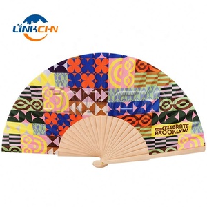 Ventiladores plegables de madera impresos españoles de alta calidad para la venta - Product Image 1