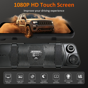 Specchietto Retrovisore con Dash Cam a 3 Obiettivi da 10 Pollici, Full HD 1080P, Schermo Touch, Visione Notturna e Monitoraggio Parcheggio - Product Image 4