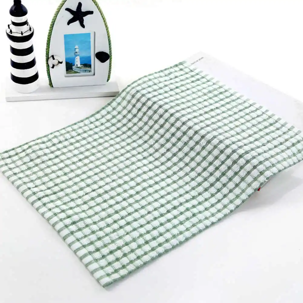 Servietten Geschirr tuch Tischs ets Stoff Hot Soft Plaid Absorbent Küchentisch Geschirr tuch Baumwolle Reinigung Baumwolle Geschirr tuch Tisch