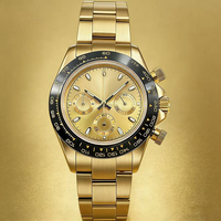 Montre pour homme Disonance 39 mm, mouvement à quartz Seiko VK63, fonction chronomètre, bracelet en acier inoxydable 20 mm, version ODM/OEM disponible