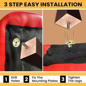 WEKIS Juego de 4 Patas de Madera Maciza de 4 Pulgadas en Color Antiguo para Muebles, Sofá, Gabinete, Sillón Reclinable, Piezas Metálicas para Uso Hospitalario - Product Image 4