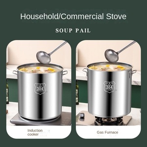 <span class=keywords><strong>Pentola</strong></span> <span class=keywords><strong>per</strong></span> Zuppa in Acciaio Inox 304 con Coperchio, Corpo Rinforzato, Design <span class=keywords><strong>a</strong></span> Doppio Manico, Adatta <span class=keywords><strong>per</strong></span> Fornelli <span class=keywords><strong>a</strong></span> Gas e <span class=keywords><strong>a</strong></span> <span class=keywords><strong>Induzione</strong></span> - Product Image 3