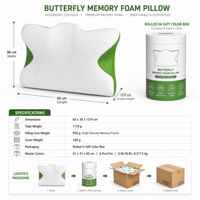 Oreiller ergonomique en mousse à mémoire de forme pour lit, oreiller cervical et coussins ergonomiques pour la lecture