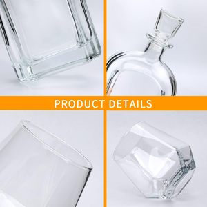 Ensemble de <span class=keywords><strong>carafe</strong></span> à whisky en cristal de luxe de 1050 ml avec bouchon en verre, <span class=keywords><strong>carafe</strong></span> à bourbon, à scotch, à vin, distributeur de liqueur pour homme, cadeau, articles de bar - Product Image 4