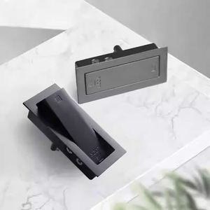 Serrure de porte Ghost en alliage de zinc, sans clé, minimaliste, pour porte coulissante intérieure, montage externe, installation facile - Product Image 4