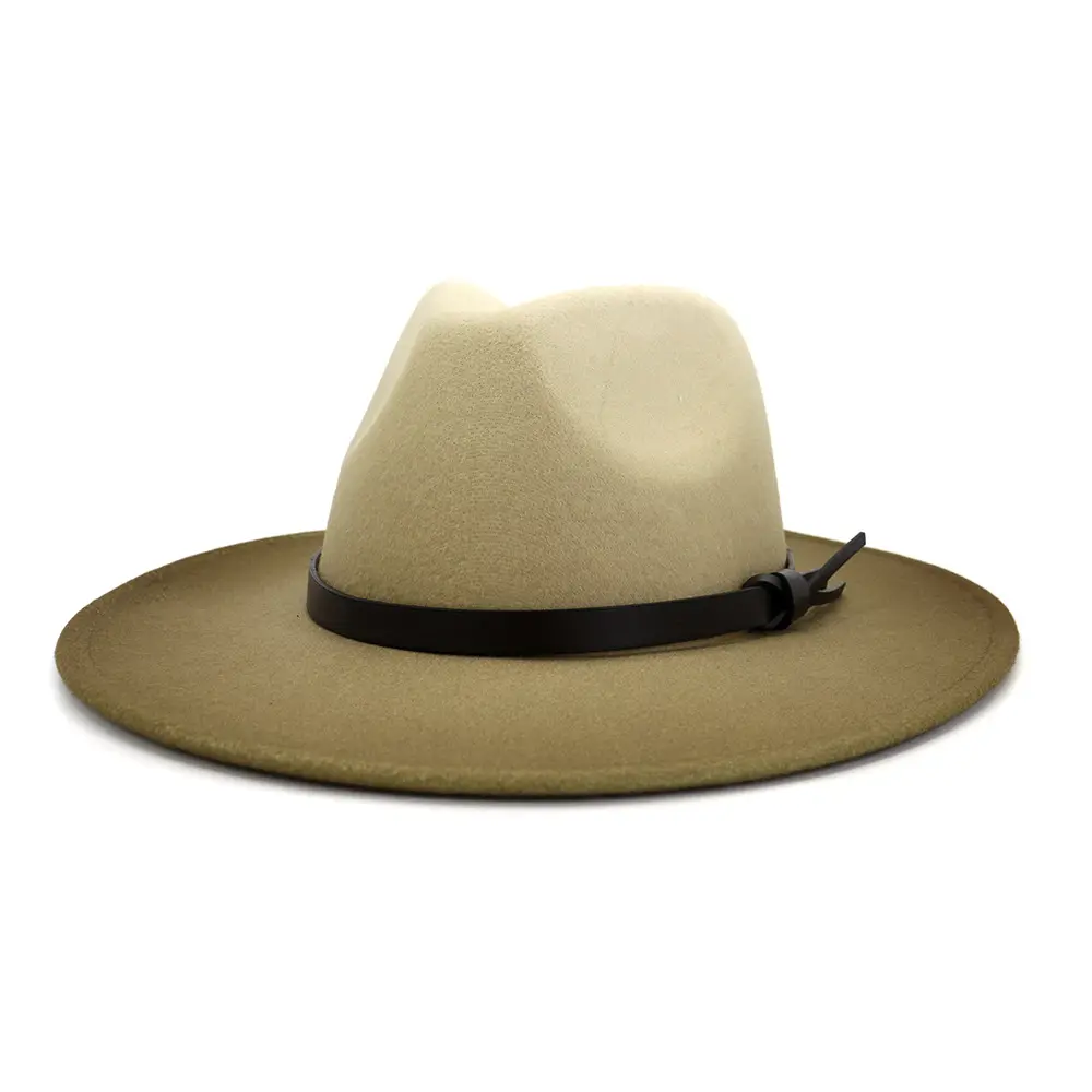 2024 nouvelle arrivée luxe Vintage Fedora chapeaux en gros personnalisé plat dames large bord femmes laine fedora chapeau