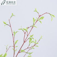 Branches artificielles de saule à petites feuilles vertes, accessoires floraux, décoration artistique pour la maison, mariage, fêtes, extérieur et intérieur