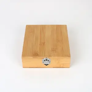 Conjunto de 4 peças de caixa de madeira de bambu para garrafa de vinho, saca-rolhas para presente, conjunto abridor de vinho