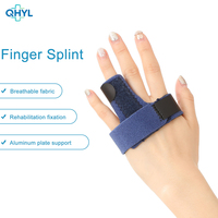 Attelle de rééducation respirante en tissu pour immobilisation des doigts fracturés, légère et de soutien
