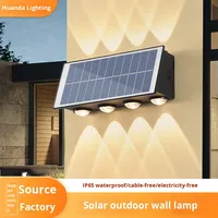Éclairage solaire mural extérieur LED pour jardin et rue, corps en ABS, IP65 étanche, haute luminosité, détecteur de mouvement, CE