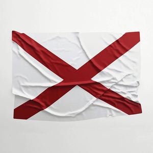 Drapeau personnalisé de l'Alabama 3x5 pieds, 100% polyester, imprimé, avec œillets en laiton pour décoration extérieure - Product Image 1
