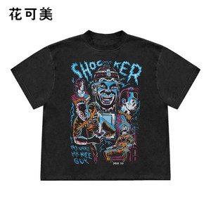 เสื้อยืดลายวินเทจสไตล์ยุโรปอเมริกันฮ่อ<span class=keywords><strong>ง</strong></span>กง ภาพยนตร์เรื่อง 'เดอะ ไลอ้อน คิ<span class=keywords><strong>ง</strong></span>' และ 'เท็กซัส แชนซอว์ มาสแซคเคอเร' พิมพ์ลายอเมริกันเรโทร น้ำหนัก 220 กรัม - Product Image 6